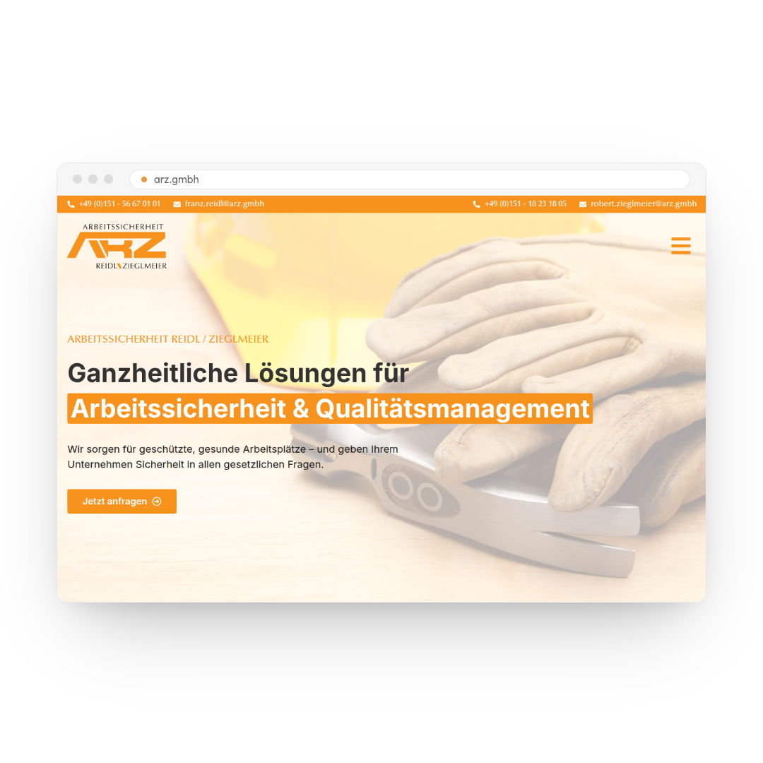 ARZ GmbH – Startseite Hero