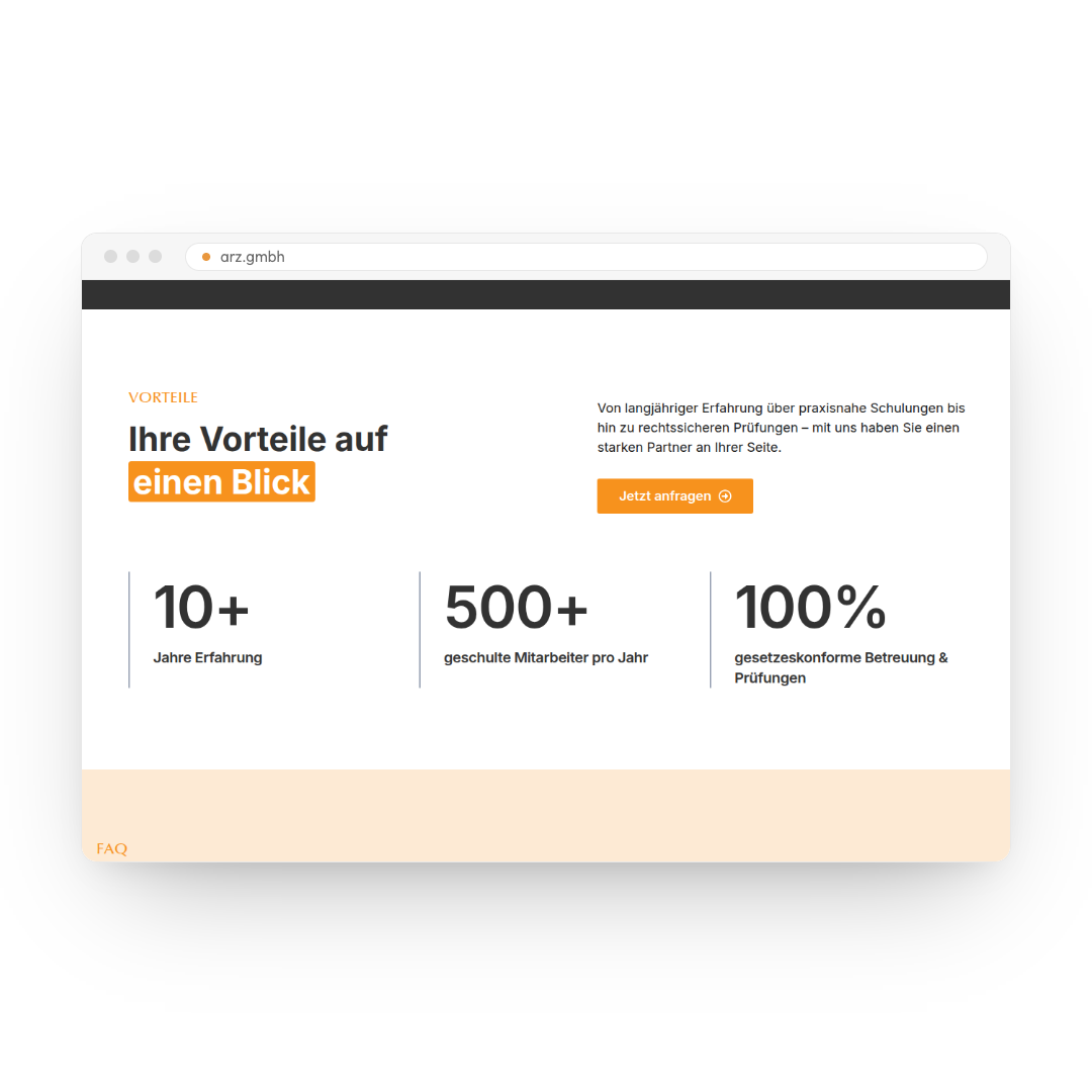 ARZ GmbH – Startseite Vorteile