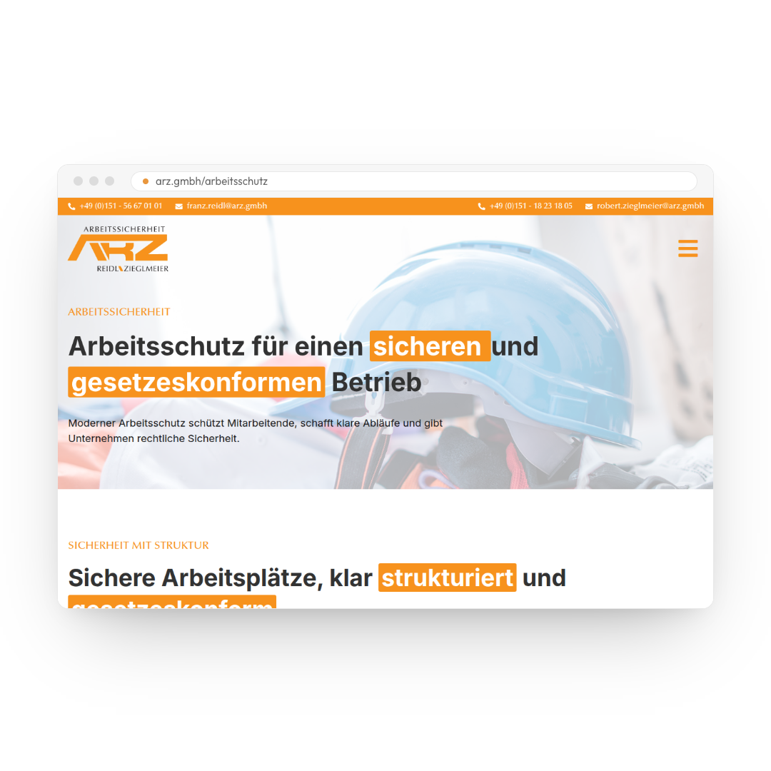 ARZ GmbH – Arbeitsschutz Hero