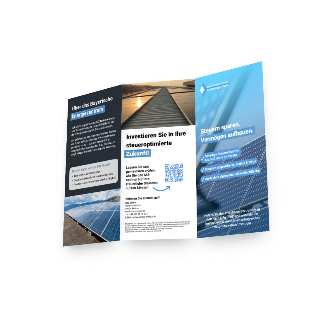Bayerisches Energiezentrum – Flyer Vorderseite