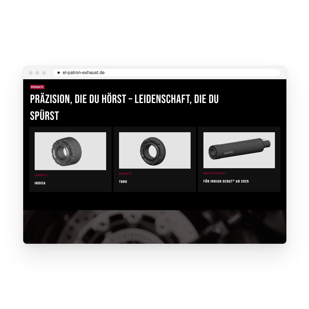 El Patrón Exhaust – Produkte