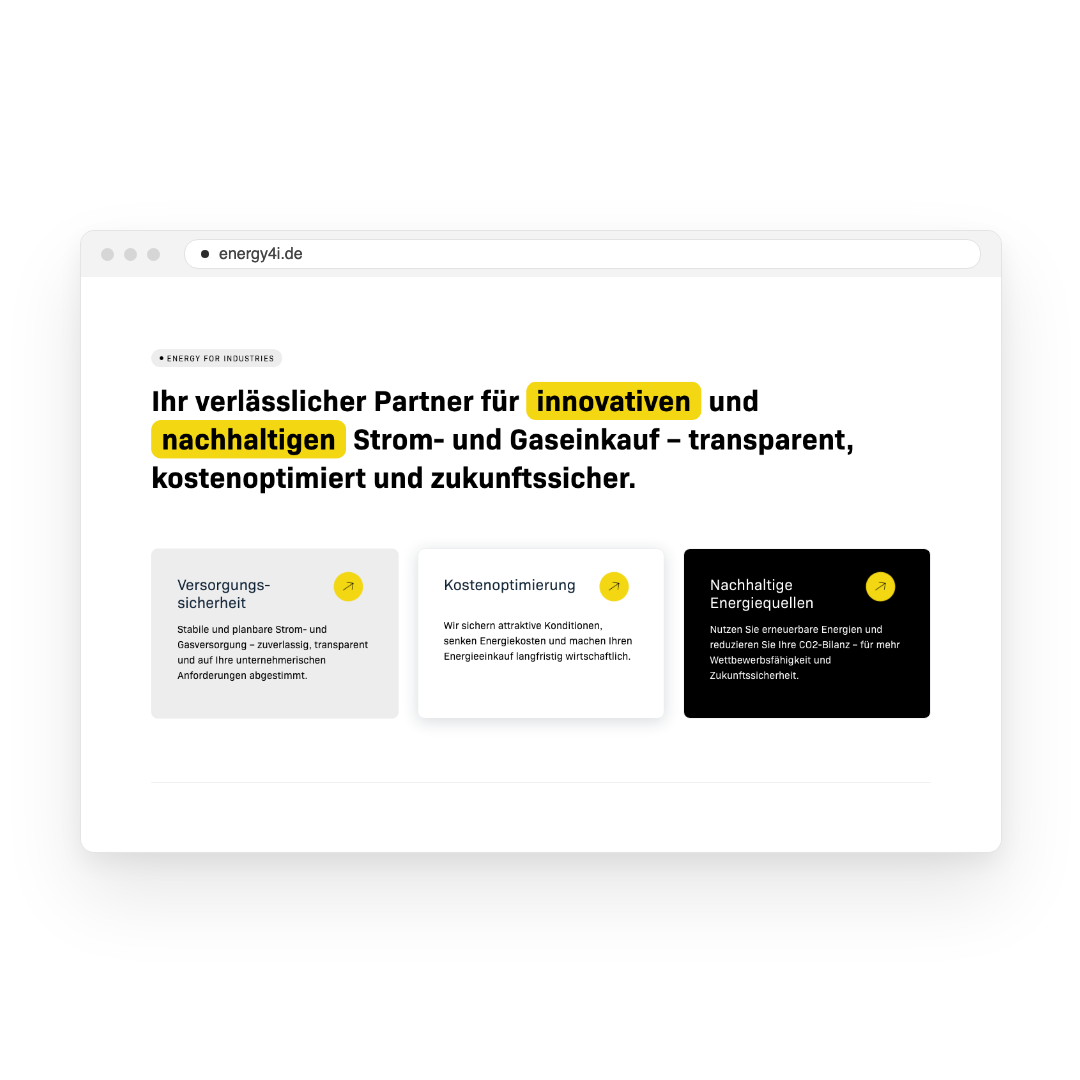 energy for industries – Ihr Partner für Strom- und Gaseinkauf