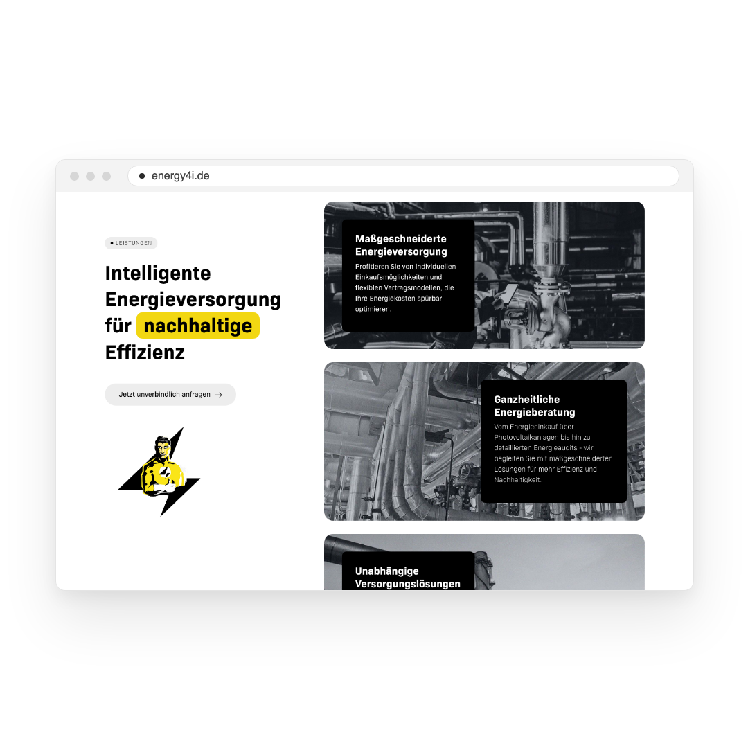 energy for industries – Leistungen