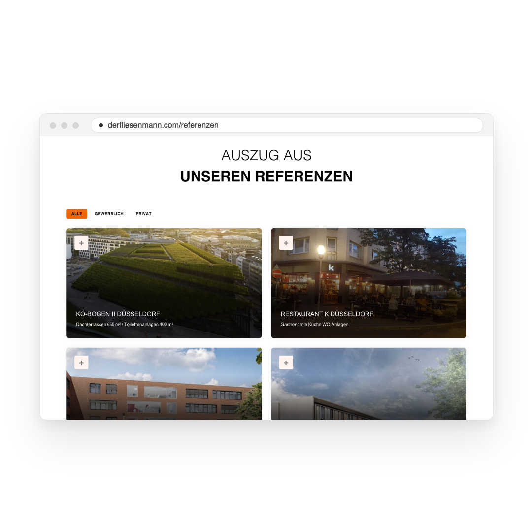 Der Fliesenmann – Referenzen