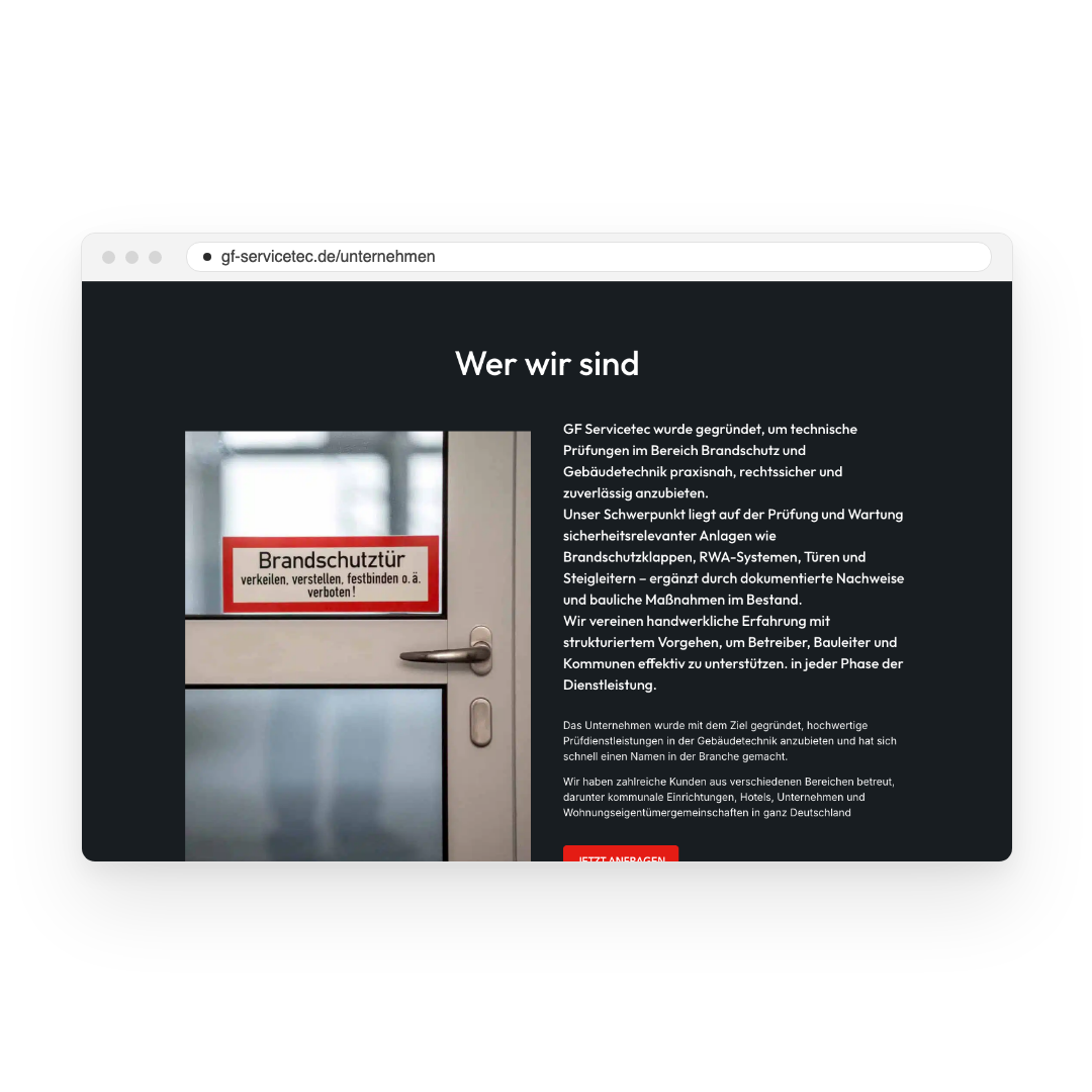 GF Servicetec – Unternehmen