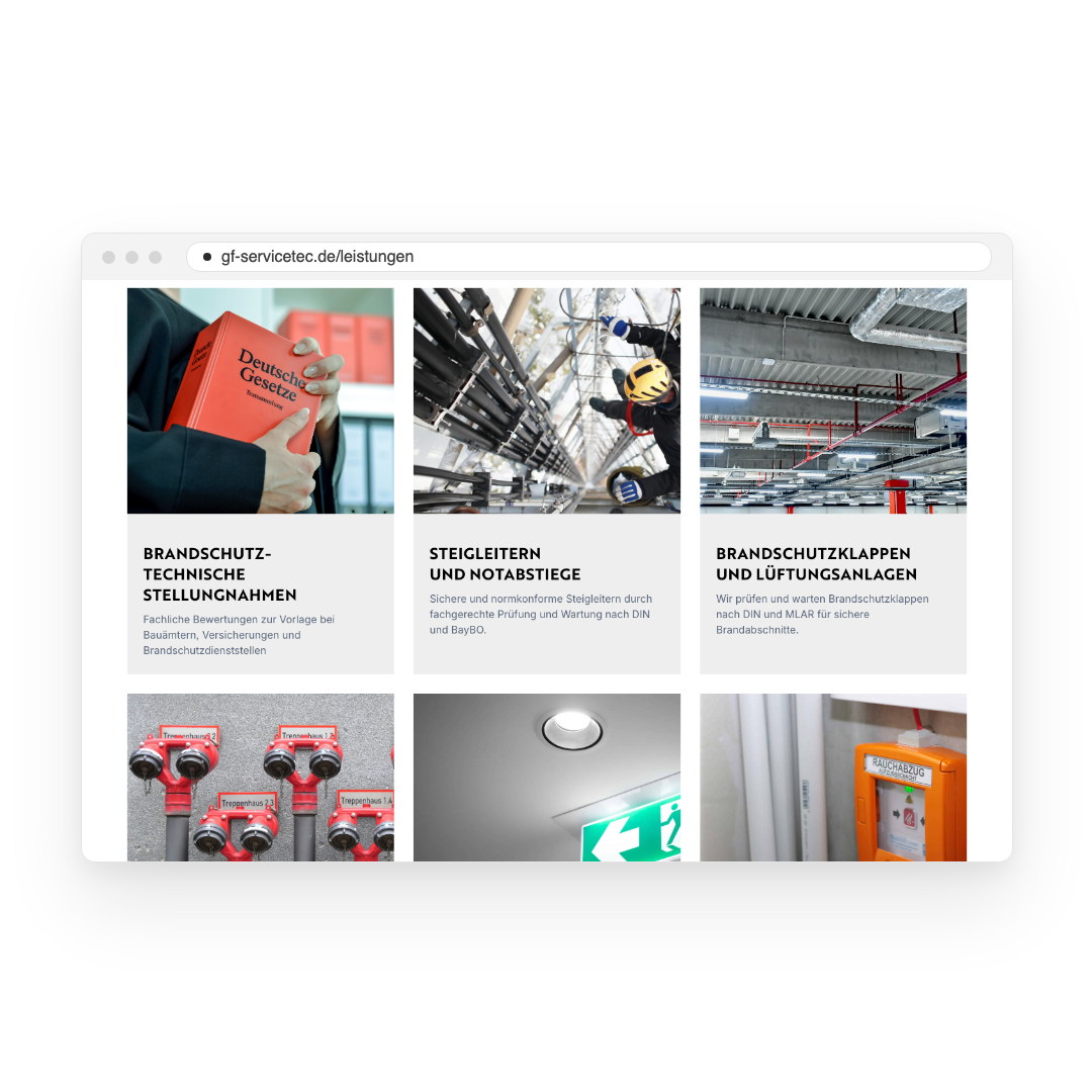 GF Servicetec – Leistungen