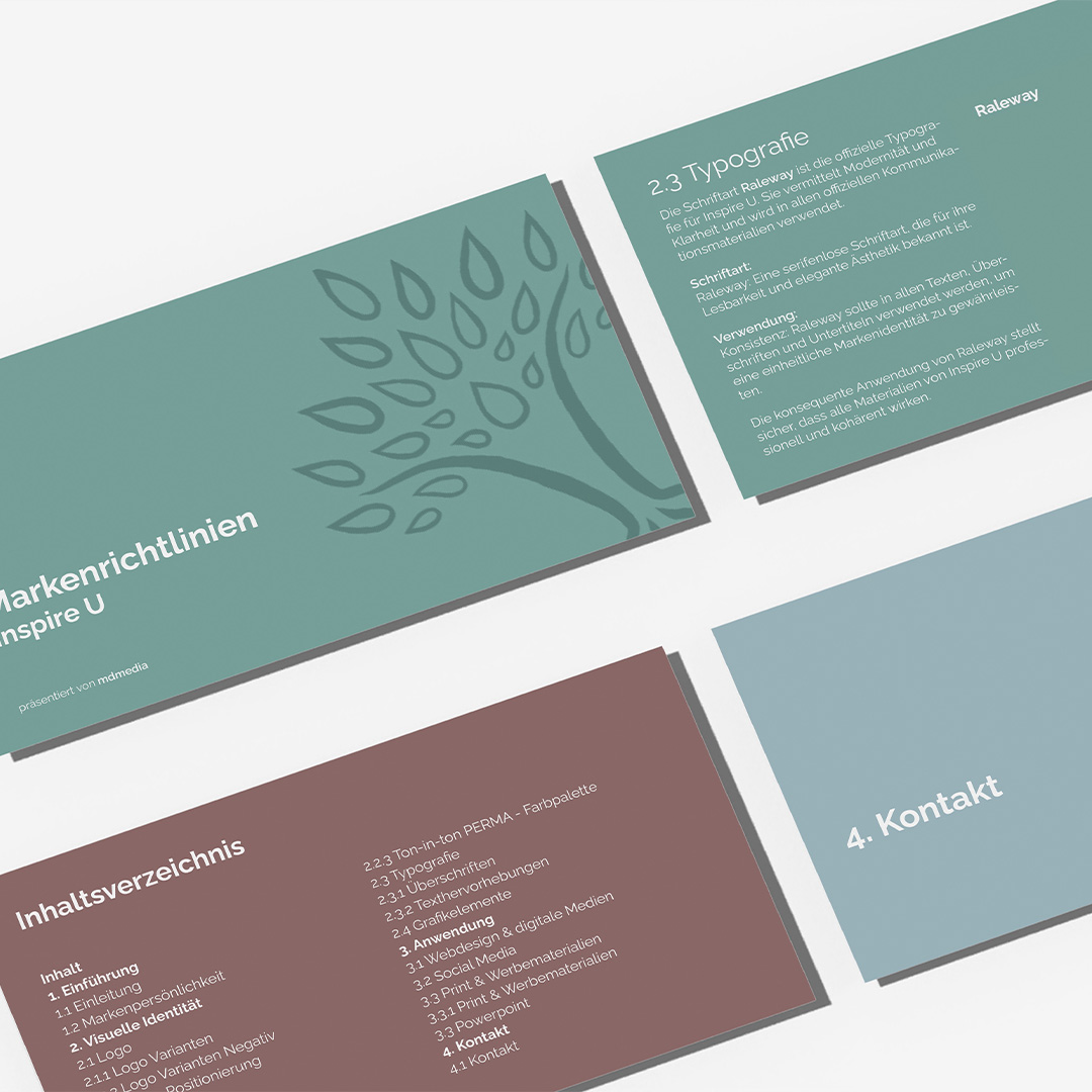 Inspire U – Markenrichtlinien Spread
