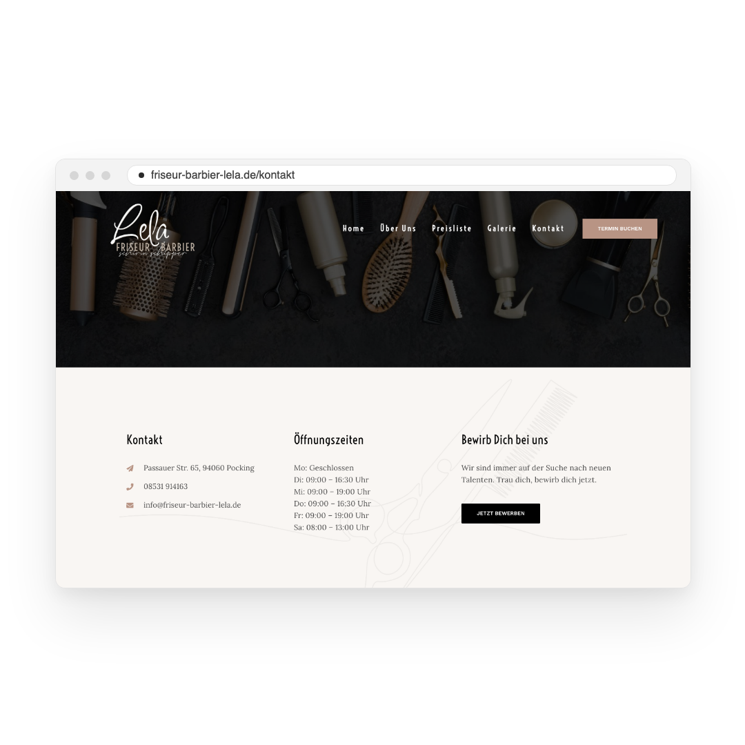 Friseur & Barbier Lela – Kontakt
