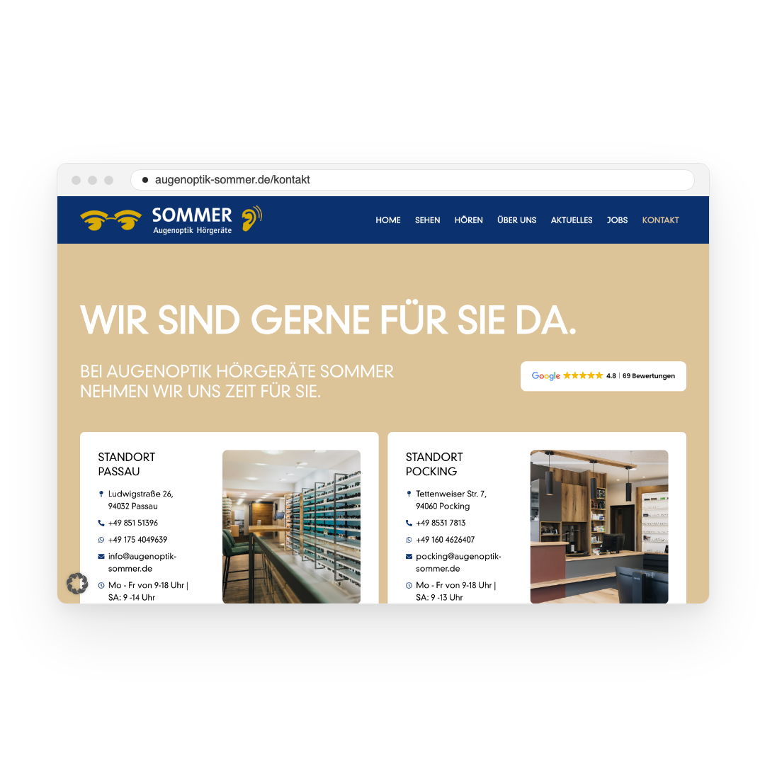 Augenoptik Sommer – Kontakt